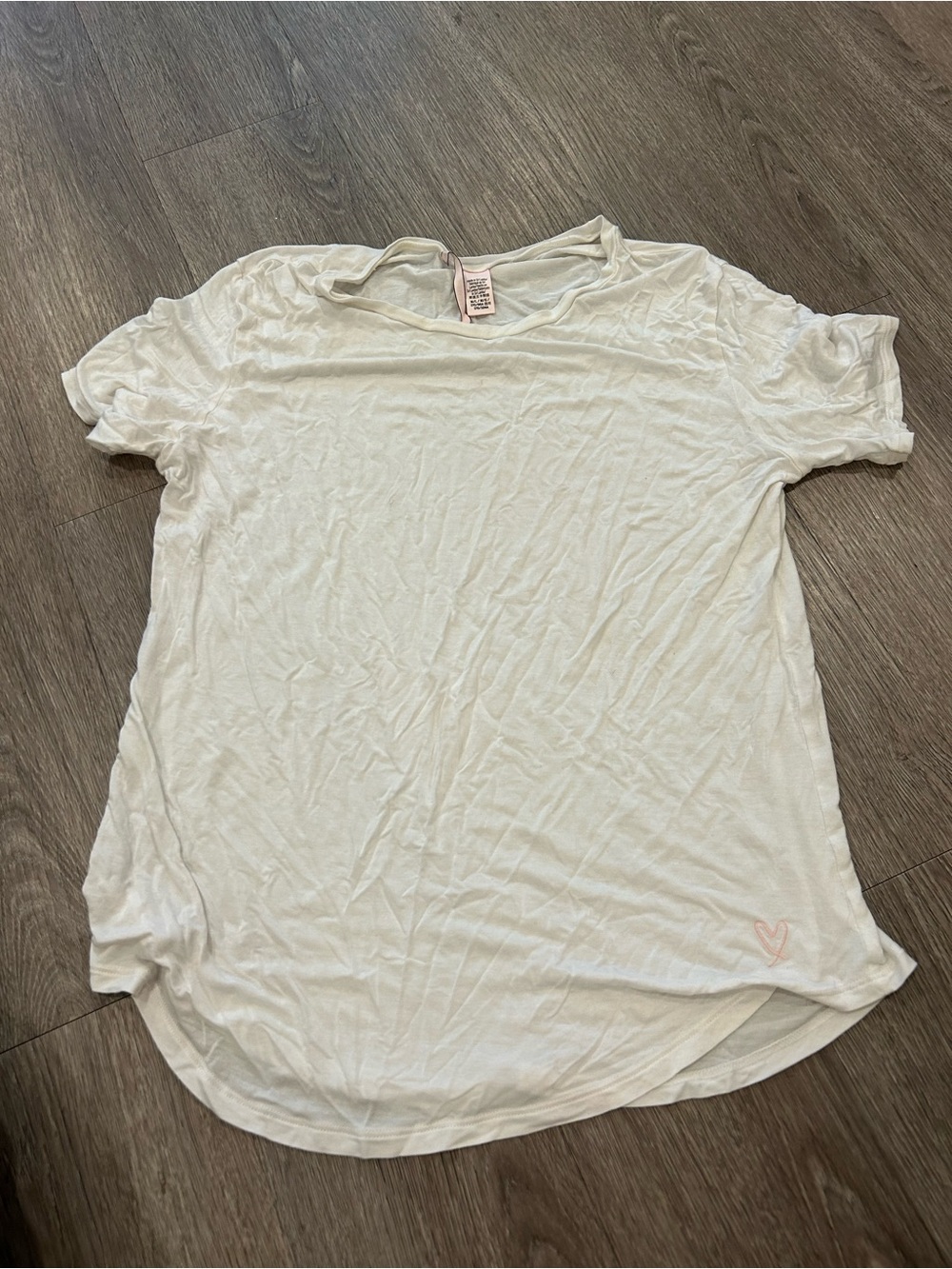 Victoria's Secret Cream Short Sleeve Tee